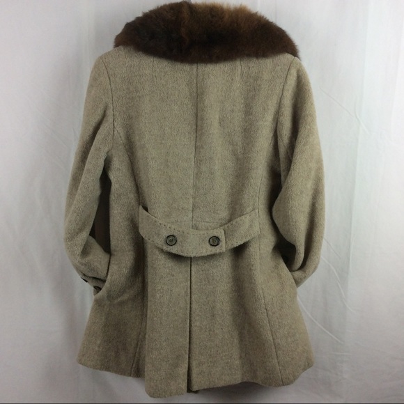 Vintage faux fur collar wool coat - Picture 2 of 7